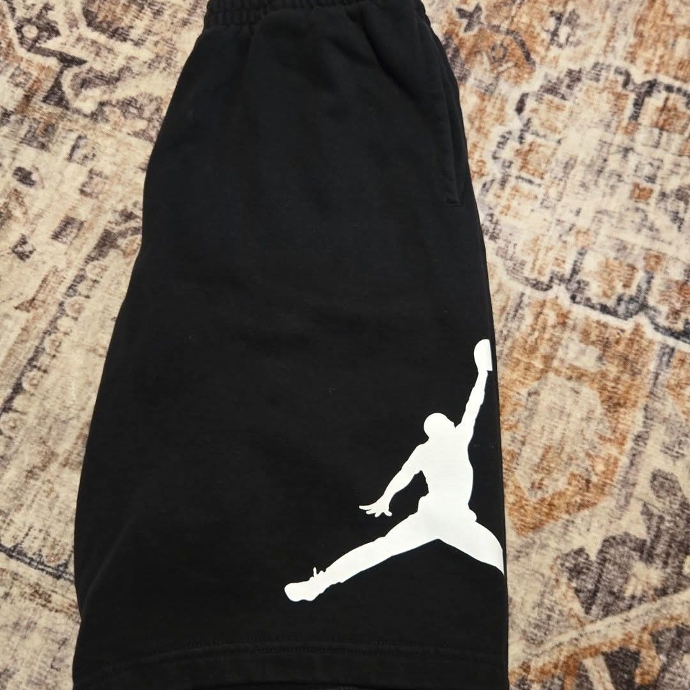 Jordan Kids Black Shorts with White Logo